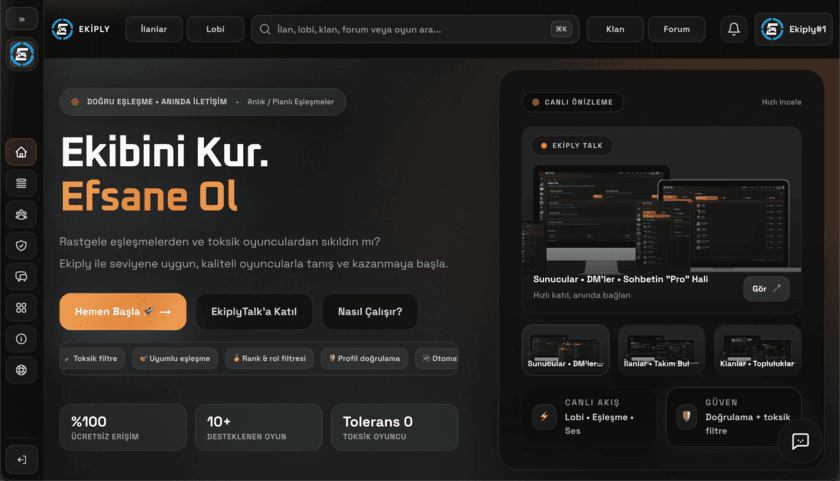 Ekiply, doğru ekibi daha hızlı bulman için kuruldu.