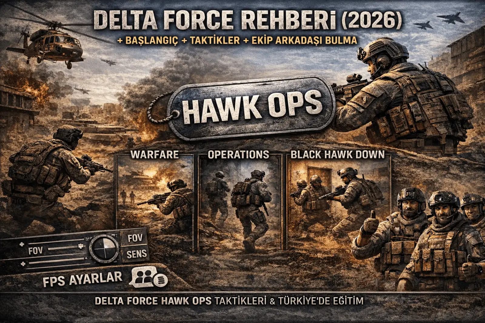 Delta Force Rehberi (2026): Başlangıç, Ayarlar, Taktikler + Ekip Arkadaşı Bulma (Hawk Ops)